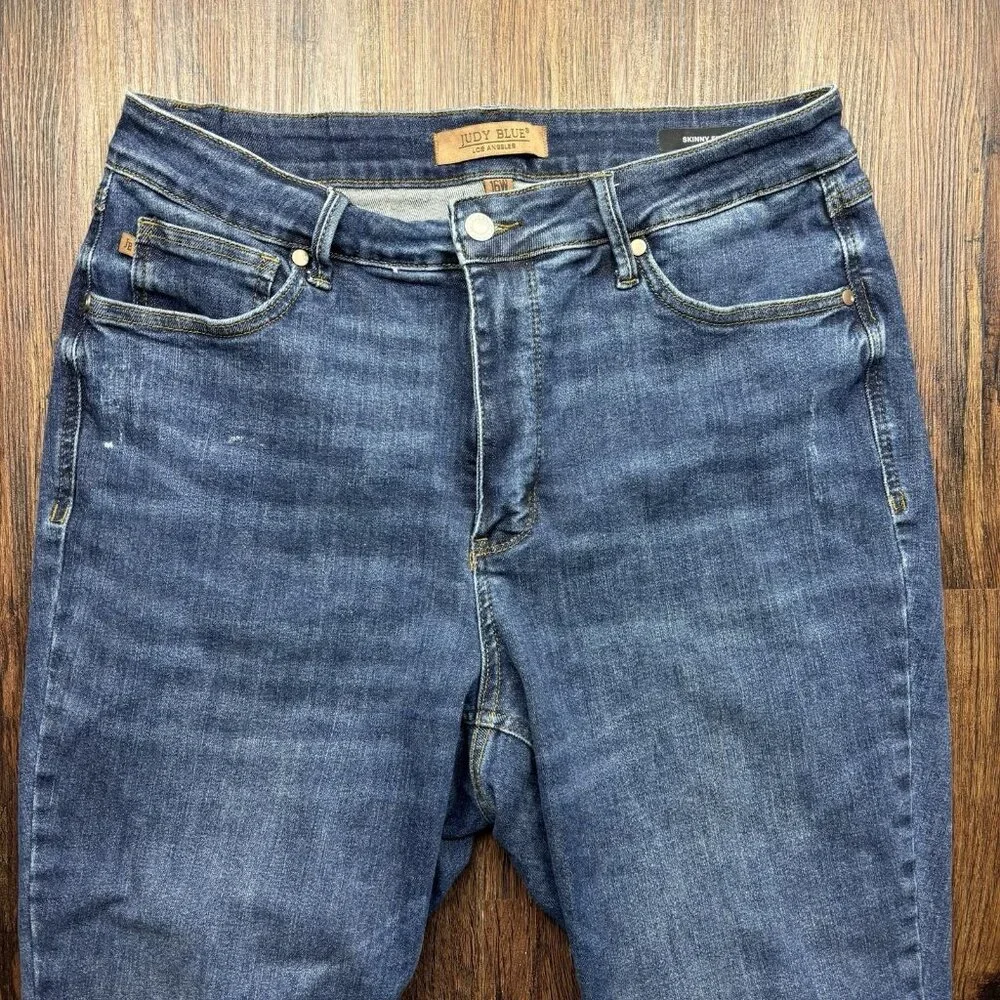 Judy Blue Skinny Fit Jeans JB88692 Dark Wash Women’s Size 16W - Picture 3 of 11